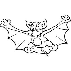 着色页: 蝙蝠 (动物) #1961 - 免费可打印着色页