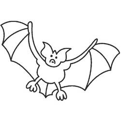 着色页: 蝙蝠 (动物) #1963 - 免费可打印着色页