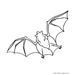 着色页: 蝙蝠 (动物) #1990 - 免费可打印着色页