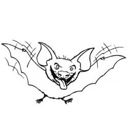 着色页: 蝙蝠 (动物) #1991 - 免费可打印着色页