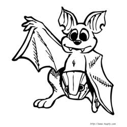 着色页: 蝙蝠 (动物) #1994 - 免费可打印着色页