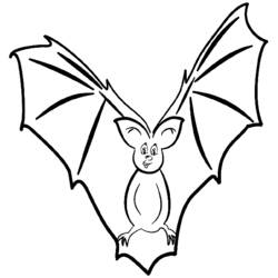 着色页: 蝙蝠 (动物) #2007 - 免费可打印着色页