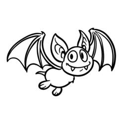 着色页: 蝙蝠 (动物) #2011 - 免费可打印着色页