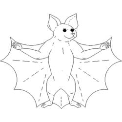着色页: 蝙蝠 (动物) #2026 - 免费可打印着色页