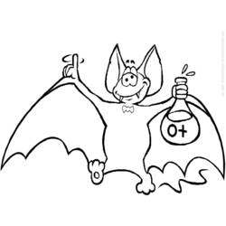 着色页: 蝙蝠 (动物) #2034 - 免费可打印着色页