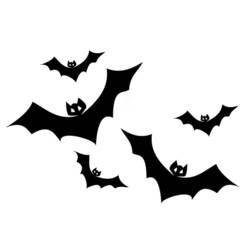 着色页: 蝙蝠 (动物) #2058 - 免费可打印着色页