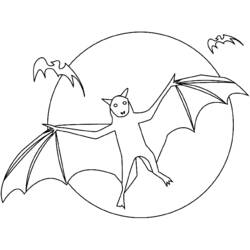 着色页: 蝙蝠 (动物) #2063 - 免费可打印着色页