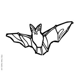 着色页: 蝙蝠 (动物) #2068 - 免费可打印着色页