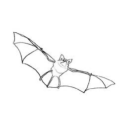 着色页: 蝙蝠 (动物) #2121 - 免费可打印着色页