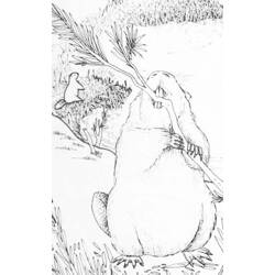 着色页: 海狸 (动物) #1598 - 免费可打印着色页