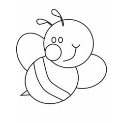 着色页: 蜜蜂 (动物) #112 - 免费可打印着色页