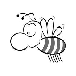 着色页: 蜜蜂 (动物) #149 - 免费可打印着色页
