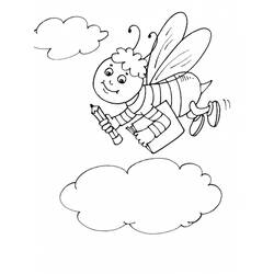 着色页: 蜜蜂 (动物) #151 - 免费可打印着色页