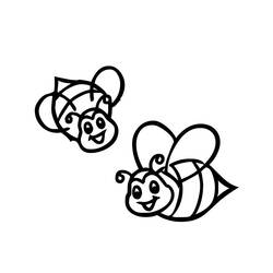 着色页: 蜜蜂 (动物) #164 - 免费可打印着色页