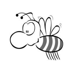 着色页: 蜜蜂 (动物) #167 - 免费可打印着色页