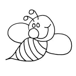着色页: 蜜蜂 (动物) #78 - 免费可打印着色页