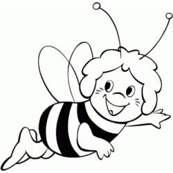 着色页: 蜜蜂 (动物) #89 - 免费可打印着色页
