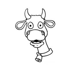 着色页: 牛肉 (动物) #1362 - 免费可打印着色页