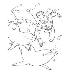 着色页: 白鲸 (动物) #1072 - 免费可打印着色页
