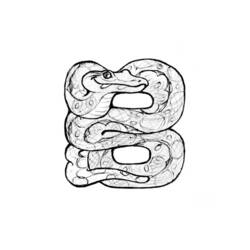 着色页: 蟒蛇 (动物) #1324 - 免费可打印着色页