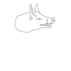 着色页: 野猪 (动物) #14695 - 免费可打印着色页