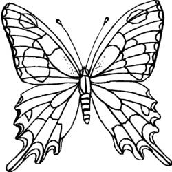 着色页: 蝴蝶 (动物) #15676 - 免费可打印着色页