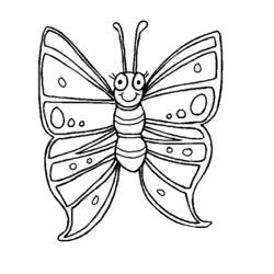 着色页: 蝴蝶 (动物) #15689 - 免费可打印着色页