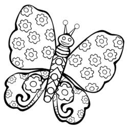 着色页: 蝴蝶 (动物) #15690 - 免费可打印着色页