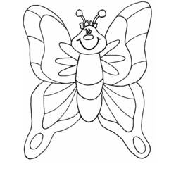 着色页: 蝴蝶 (动物) #15712 - 免费可打印着色页