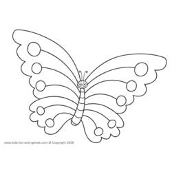 着色页: 蝴蝶 (动物) #15717 - 免费可打印着色页