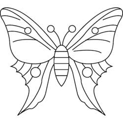 着色页: 蝴蝶 (动物) #15726 - 免费可打印着色页