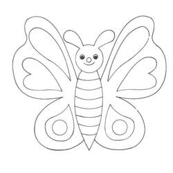 着色页: 蝴蝶 (动物) #15727 - 免费可打印着色页