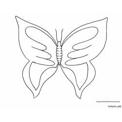 着色页: 蝴蝶 (动物) #15738 - 免费可打印着色页