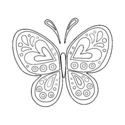 着色页: 蝴蝶 (动物) #15778 - 免费可打印着色页