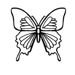 着色页: 蝴蝶 (动物) #15779 - 免费可打印着色页