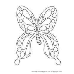着色页: 蝴蝶 (动物) #15787 - 免费可打印着色页