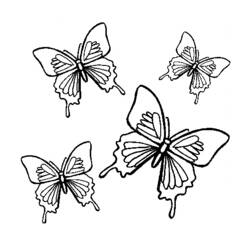 着色页: 蝴蝶 (动物) #15788 - 免费可打印着色页