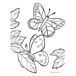 着色页: 蝴蝶 (动物) #15792 - 免费可打印着色页