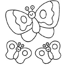 着色页: 蝴蝶 (动物) #15800 - 免费可打印着色页
