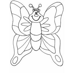 着色页: 蝴蝶 (动物) #15819 - 免费可打印着色页