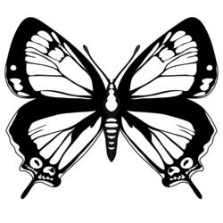 着色页: 蝴蝶 (动物) #15827 - 免费可打印着色页