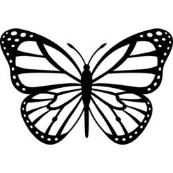 着色页: 蝴蝶 (动物) #15834 - 免费可打印着色页