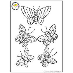 着色页: 蝴蝶 (动物) #15845 - 免费可打印着色页