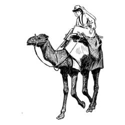 着色页: 骆驼 (动物) #1705 - 免费可打印着色页
