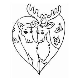 着色页: 驯鹿 (动物) #1555 - 免费可打印着色页