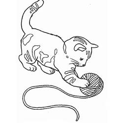 着色页: 猫 (动物) #1768 - 免费可打印着色页