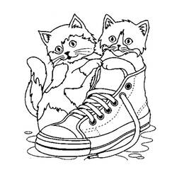 着色页: 猫 (动物) #1779 - 免费可打印着色页