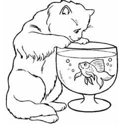 着色页: 猫 (动物) #1782 - 免费可打印着色页