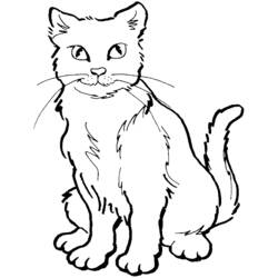 着色页: 猫 (动物) #1789 - 免费可打印着色页