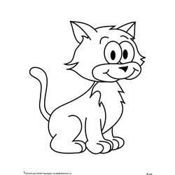 着色页: 猫 (动物) #1796 - 免费可打印着色页
